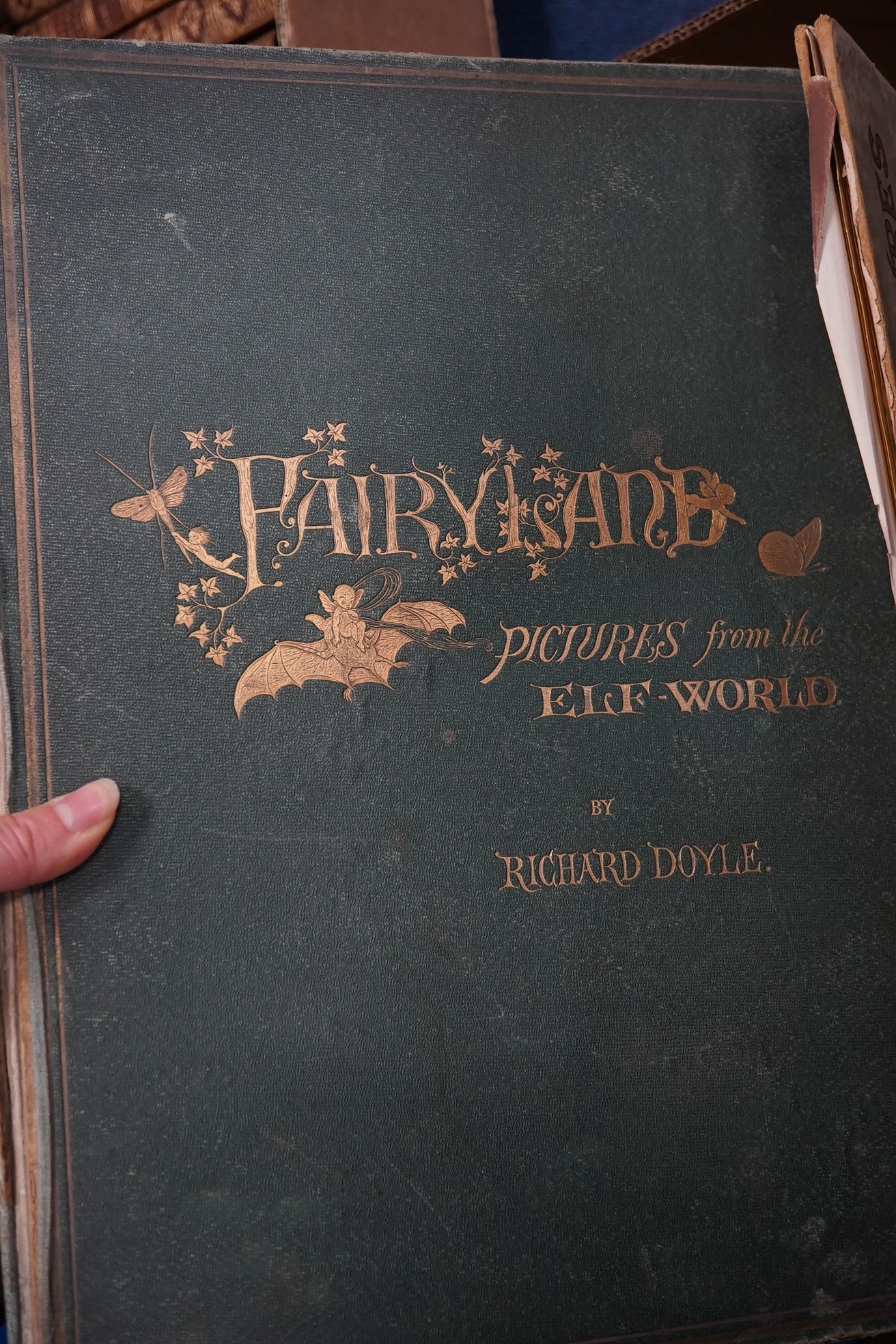 Corbet, Sybil and Katharine. Animal Land Where There Are No People, second edition, oblong 4to, introduction by Andrew Lang, numerous illustrations by Katharine Corbet, original blue cloth, J.M. Dent & Co., 1897, togethe